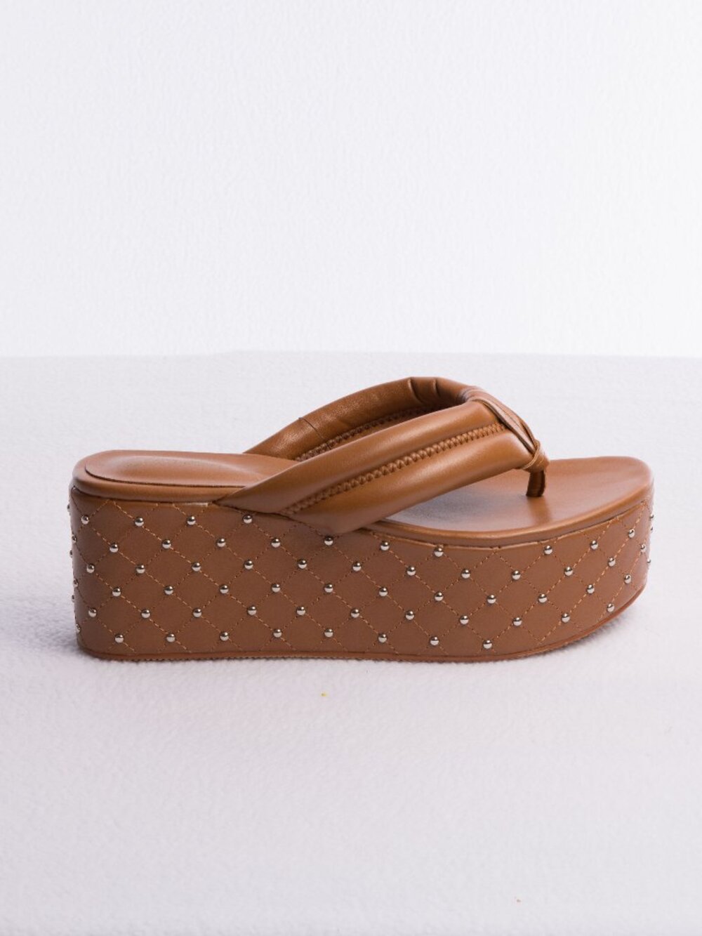 London Rag Brown Cupcake Platform Flip Flops Size US 8